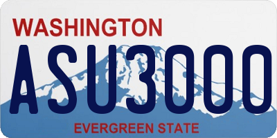 WA license plate ASU3000