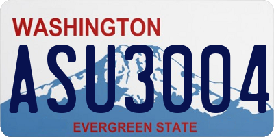WA license plate ASU3004