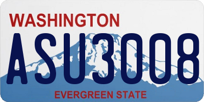 WA license plate ASU3008
