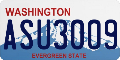 WA license plate ASU3009