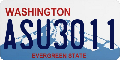 WA license plate ASU3011