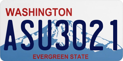 WA license plate ASU3021