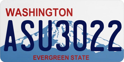 WA license plate ASU3022
