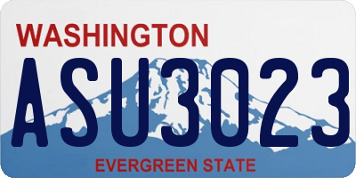 WA license plate ASU3023