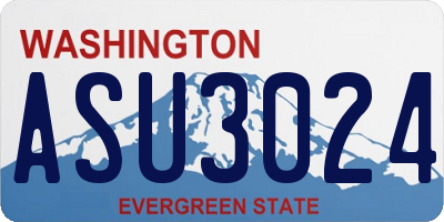 WA license plate ASU3024