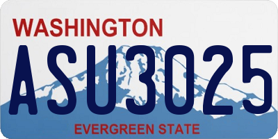 WA license plate ASU3025
