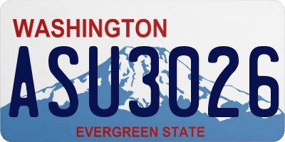 WA license plate ASU3026