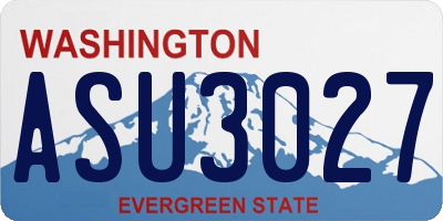 WA license plate ASU3027