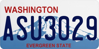 WA license plate ASU3029