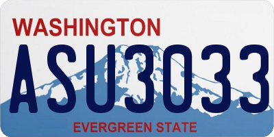 WA license plate ASU3033