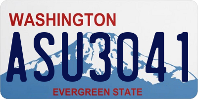 WA license plate ASU3041