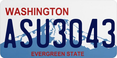 WA license plate ASU3043