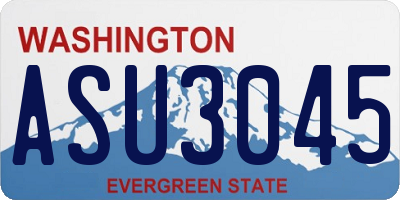 WA license plate ASU3045