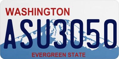 WA license plate ASU3050