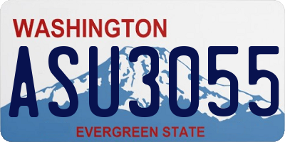 WA license plate ASU3055