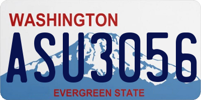 WA license plate ASU3056