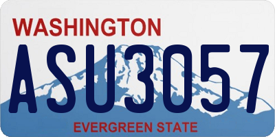 WA license plate ASU3057