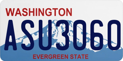 WA license plate ASU3060