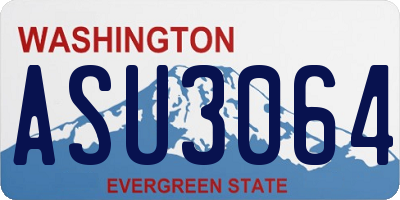 WA license plate ASU3064