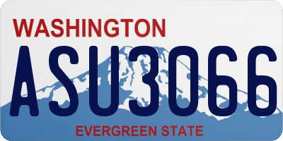 WA license plate ASU3066