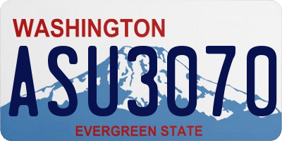 WA license plate ASU3070