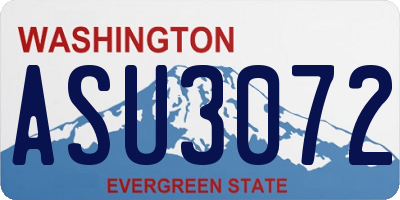 WA license plate ASU3072
