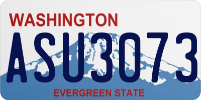 WA license plate ASU3073