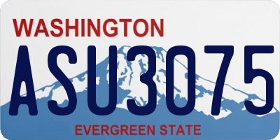 WA license plate ASU3075