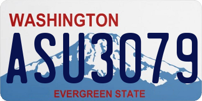 WA license plate ASU3079
