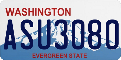 WA license plate ASU3080