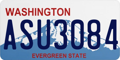WA license plate ASU3084