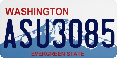 WA license plate ASU3085