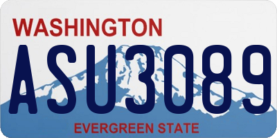 WA license plate ASU3089