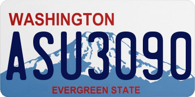 WA license plate ASU3090