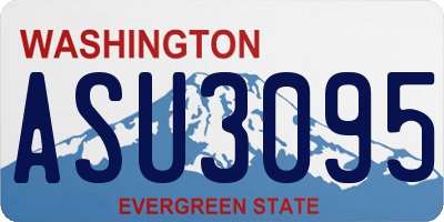 WA license plate ASU3095