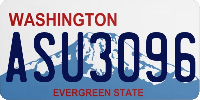 WA license plate ASU3096