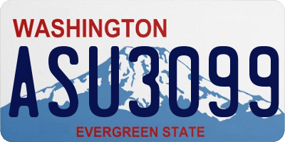 WA license plate ASU3099