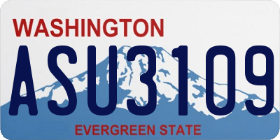 WA license plate ASU3109