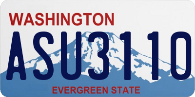 WA license plate ASU3110