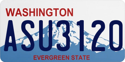 WA license plate ASU3120