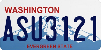 WA license plate ASU3121