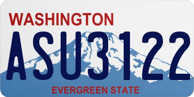 WA license plate ASU3122
