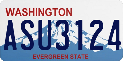 WA license plate ASU3124
