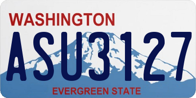 WA license plate ASU3127