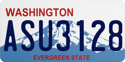 WA license plate ASU3128