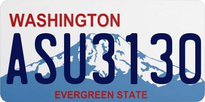 WA license plate ASU3130