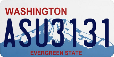 WA license plate ASU3131