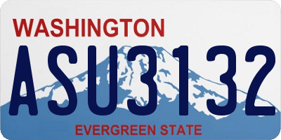 WA license plate ASU3132