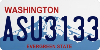 WA license plate ASU3133