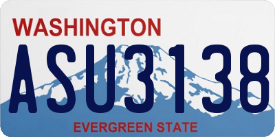 WA license plate ASU3138